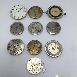 Lot 10 Watch Manual Winding Movements For Parts ALM75RM5