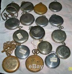 Lot 17 Pocket Watch & Movement 3 Elgin, Waltham, Sears, Hampden, Alt Buren 17j