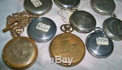 Lot 17 Pocket Watch & Movement 3 Elgin, Waltham, Sears, Hampden, Alt Buren 17j