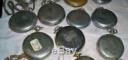 Lot 17 Pocket Watch & Movement 3 Elgin, Waltham, Sears, Hampden, Alt Buren 17j