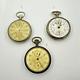 Lot Of 3 Lip & Others Pocket Watch Open Face Chronographs Repair/parts