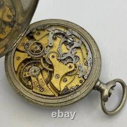 Lot Of 3 Lip & Others Pocket Watch Open Face Chronographs Repair/parts