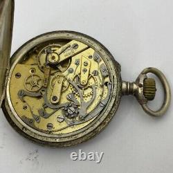 Lot Of 3 Lip & Others Pocket Watch Open Face Chronographs Repair/parts