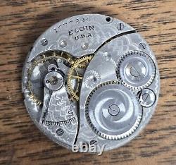 Lot Of 5 Antique Elgin Os 7j Pocket Watch Movements