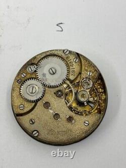 Lot Of 5 Longines Omega Zenith & Others Pocket Watch Movements For Repair /parts