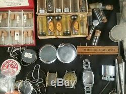 Lot Of Vintage Wristwatch Pocket Watch Movement Parts Repair