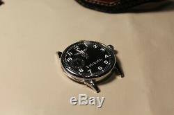 Luftwaffe Military wristwatch converted from pocket watch movement 3602 18 jew
