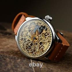 Luxury Best Brand Skeleton Watch Pocket Mechanical Swiss Movement Vintage Watch
