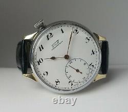 Luxury Vintage Wristwatch Men's Gift, Porcelain Dial with Tissot pocket movement