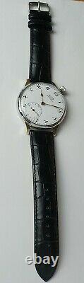 Luxury Vintage Wristwatch Men's Gift, Porcelain Dial with Tissot pocket movement