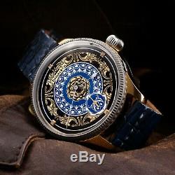 Luxury watch Tiffany & Co, pocket mechanism, swiss movement, vintage, crocodile skin