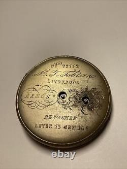 M. J. TOBIAS Liverpool 13J Key Wind Swiss Men's Pocketwatch Movement