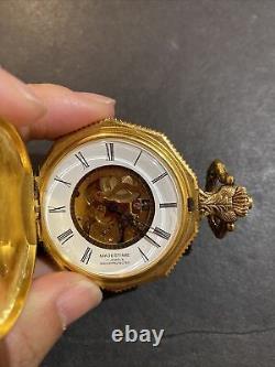 Majestime 17 Jewel Skeleton Swiss Made Shock Protected Pocket Watch