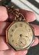 Marathon Octagon Pocket Watch Gallet Movement Ca. 1920 With Hand Chain