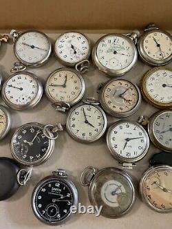 Massive Antique Bulk Lot 1000+ Pocket Watches-movements-parts Sold As-is