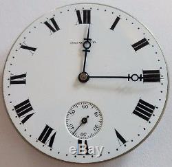 Minty Howard Pocket Watch Movement, 12S, 17J, Movement and Dial Roman, Sunk Sec