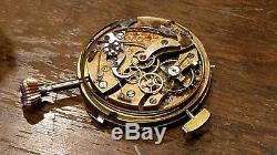 Minute Repeater Chronograph Pocket Watch Movement American Flag Painted on face