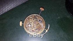 Minute Repeater Chronograph Pocket Watch Movement American Flag Painted on face