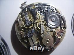 Minute Repeater Chronograph Pocket Watch Movement Swiss to Complete or Parts