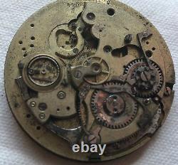 Minute Repeater Pocket Watch movement some parts missing 47,5 mm. In diameter