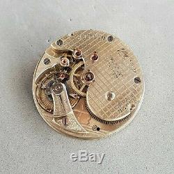 Mnign & fils 1880s antique pocket watch movement high grade rare caliber 20s