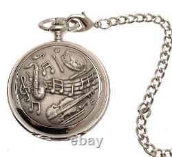 Musical Pocket Watch Double Hunter Mechanical Movement 43