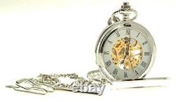 Musical Pocket Watch Double Hunter Mechanical Movement 43