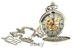 Musical Pocket Watch Double Hunter Mechanical Movement 43