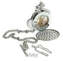 Musical Pocket Watch Double Hunter Mechanical Movement 43