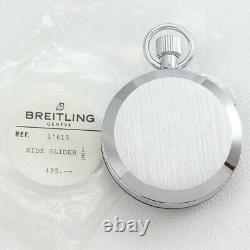 NOS Breitling Ref 1615 Side Slider Chronograph 7 Jewel Movement Pocket Timer