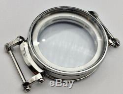 New 47 mm Stainless Steel Case for Conversion Antique Pocket Watch Movement