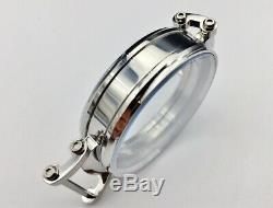 New 47 mm Stainless Steel Case for Conversion Antique Pocket Watch Movement