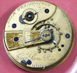 New York Watch Co Springfield pocket watch movement lot d822