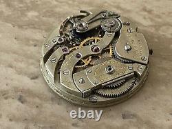 Nice Clean Vintage Patek Pocket Watch Movement Running For Parts