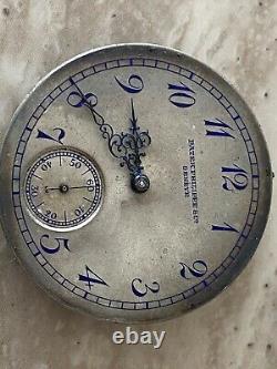 Nice Clean Vintage Patek Pocket Watch Movement Running For Parts