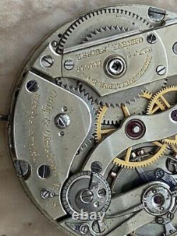 Nice Clean Vintage Patek Pocket Watch Movement Running For Parts