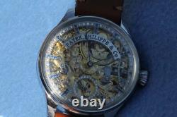 Nice chronometer PATEK PHILIPPE & Co GENEVE SKELETON POCKET WATCH MOVEMENT