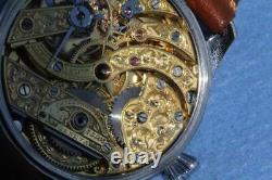 Nice chronometer PATEK PHILIPPE & Co GENEVE SKELETON POCKET WATCH MOVEMENT