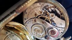 Nouveau, Elgin Solid 14k Yellow Gold Pocket Watch, 12s OF 17j Movement Ca. 1922