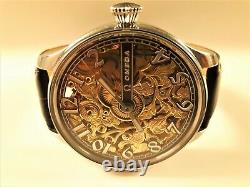 OMEGA MARRIAGE Skeleton Watch Mechanical swiss vintage pocket movement, Stunning