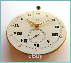 OMEGA Pocket Watch Movement Cal. 18LPB WORKING Unusual Condition LOOK