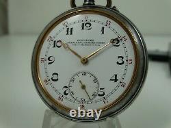 Old Longines Open Face Pocket Watch Cal 18.49 High Grade Movement