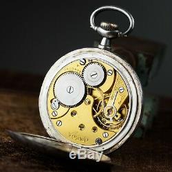 Old pocket watch Omega antiques watches wiss exclusive movement enamel lux dial