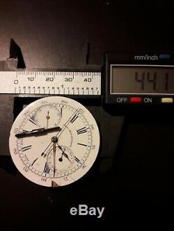 Omega 19''' Rare Chronograph Calendar Pocket Watch movement
