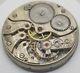 Omega Antique Pocket Watch Movement 17j Ticking 40.5 Mm Double Sunk Dial F987