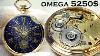 Omega Astronomia Gold Pocket Watch 5250 Rare Find