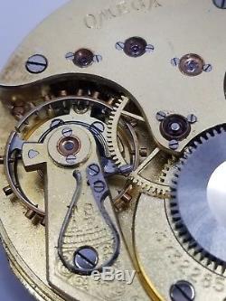 Omega High Grade Pocket Watch Movement 46.5 mm ticking to restore F566