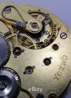 Omega High Grade Pocket Watch Movement 46.5 mm ticking to restore F566