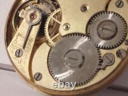 Omega High Quality Pocket Watch Movement Custom Dial C. 1900 Working Condition