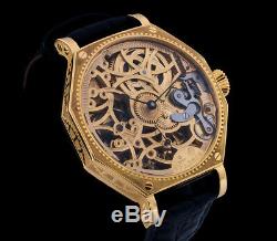 Omega Men's Exclusive Skeleton High Quality Pocket Watch Movement 1901